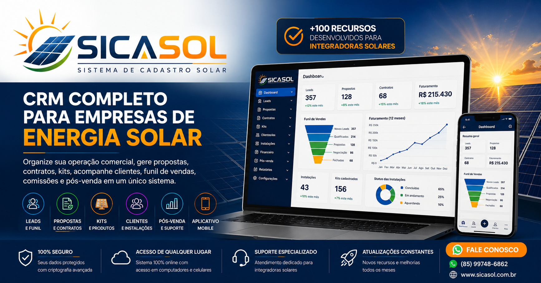 O CRM completo para empresas de energia solar